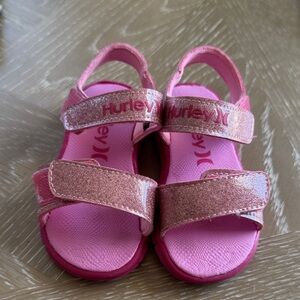 Hurley Kids Glittery Pink Sandals